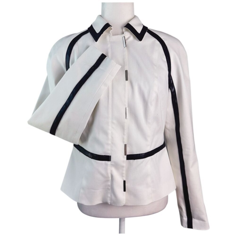 WORTH New York Cotton-Blend Jacket Blazer *FLAW-Project Piece! Women's Sz 8